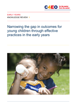Narrowing the gap in outcomes for young children through