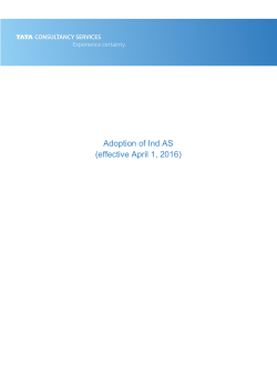 Adoption of Ind AS (effective April 1, 2016)