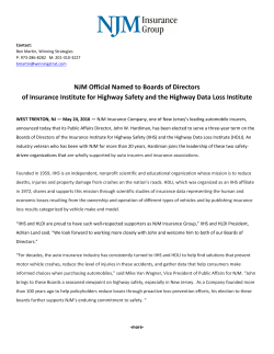 NJM Official Named to Boards of Directors of Insurance