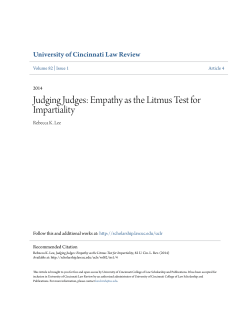Judging Judges: Empathy as the Litmus Test for Impartiality