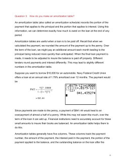 How do you make an amortization table?