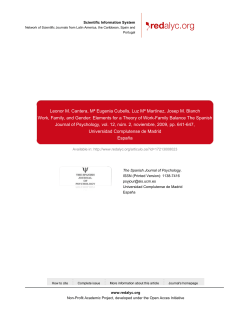 Redalyc. Work, Family, and Gender: Elements
