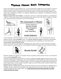 Aerobic Endurance Muscular Strength