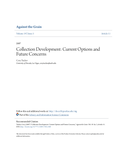 Collection Development: Current Options and - Purdue e-Pubs