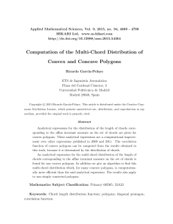 Computation of the Multi-Chord Distribution of Convex