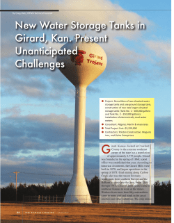New Water Storage Tanks in Girard, Kan. Present Unanticipated