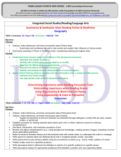 Integrated Social Studies/Reading/Language Arts Summarize