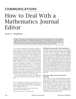How to Deal With a Mathematics Journal Editor