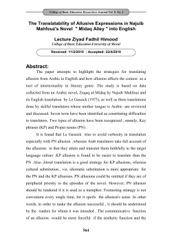 7. Strategies for Translating Allusions
