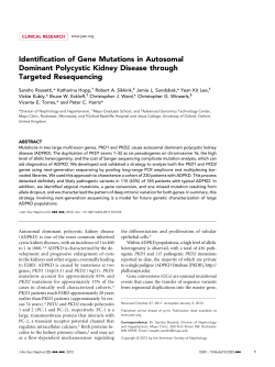Identification of Gene Mutations in Autosomal Dominant Polycystic