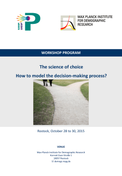 The science of choice How to model the decision