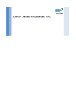 Supplier Capability Assessment Tool