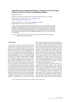 Finite Element Investigation of Stationary Natural Convection of