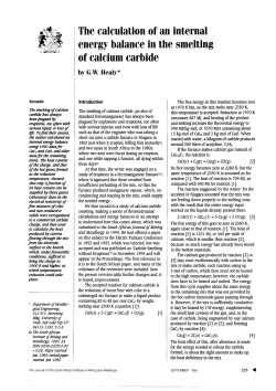 The calculation of an internal energy balance in the