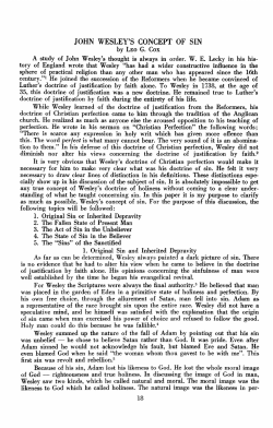 JOHN WESLEY`S CONCEPT OF SIN . . . Leo G. Cox