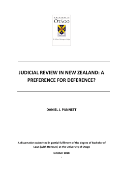 judicial review in new zealand: a preference for