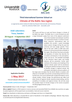 Course Poster - Baltic Earth
