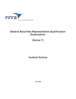 Series 7 Content Outline