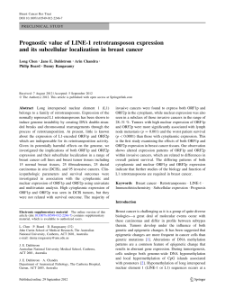 Prognostic value of LINE-1 retrotransposon expression and its
