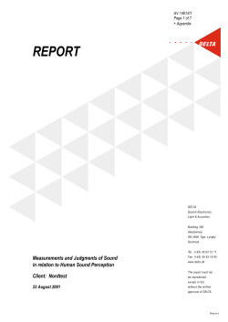 Measurements and judgments of sound in relation to