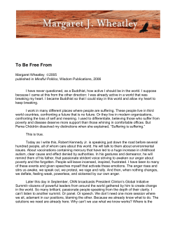 To Be Free From - Margaret Wheatley