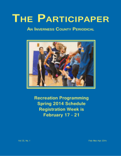 The Participaper Vol 35 No 1 - Municipality of the County of Inverness