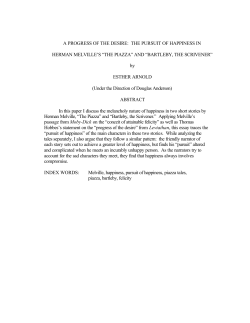 THE PURSUIT OF HAPPINESS IN HERMAN MELVILLE`S