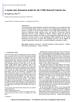 A steady-state dynamical model for the COBE