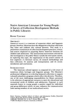 Native American Literature for Young People: A