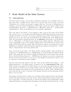 7 Scale Model of the Solar System