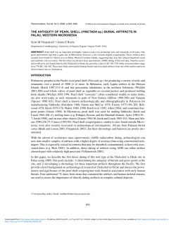 691 THE ANTIQUITY OF PEARL SHELL (PINCTADA sp.) BURIAL