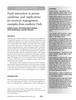 Fault interaction in porous sandstone and implications for