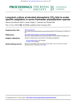 species specific adaptation in seven freshwater phytoplankton fails