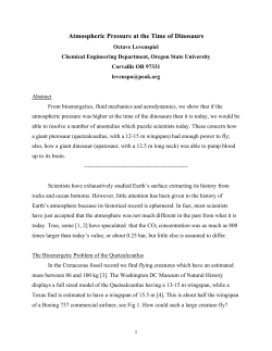 Atmospheric Pressure at the Time of Dinosaurs