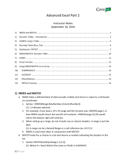 Advanced Excel Part 2 - Core-CT