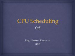 CPU Scheduling