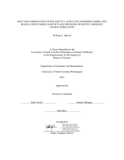 RAFT POLYMERIZATION OF POLY(BUTYL ACRYLATE