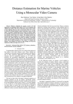 Distance Estimation for Marine Vehicles Using a Monocular