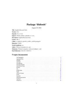 Package `ifultools`