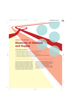 Elasticity of Demand and Supply