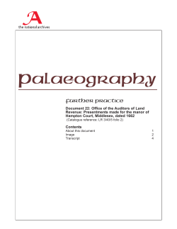 Palaeography - The National Archives
