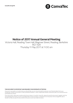 Notice of 2017 Annual General Meeting
