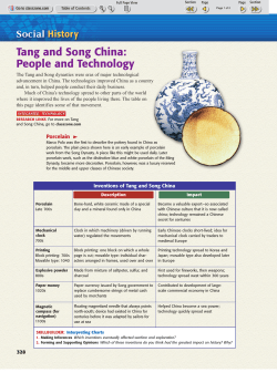 Tang and Song China: People and Technology