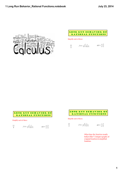1 Long Run Behavior_Rational Functions.notebook