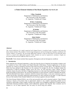 A Finite Element Solution of the Beam Equation via MATLAB