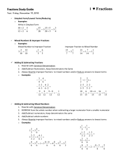I &hearts; Fractions - Fruitport Blogs