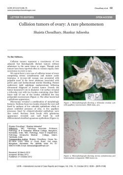 Collision tumors of ovary: A rare phenomenon