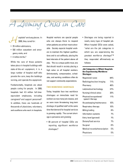 A Looming Crisis In Care - American Hospital Association