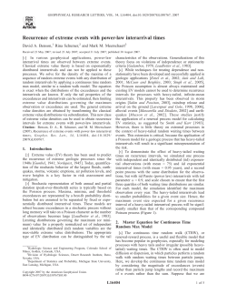 Recurrence of extreme events with power