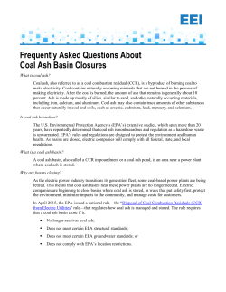 Frequently Asked Questions About Coal Ash Basin Closures